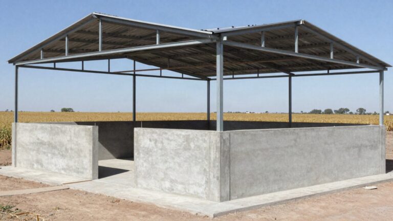 Estructura metálica vs hormigón para un galpón rural